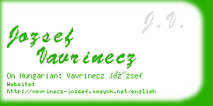 jozsef vavrinecz business card